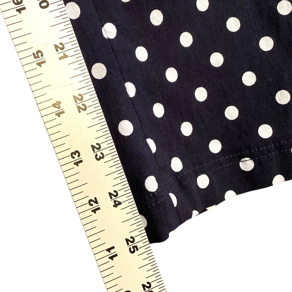 Robell‎ Bella 09 Ankle Grazer Black & White Polka Dot Pull On Pants, Size 4